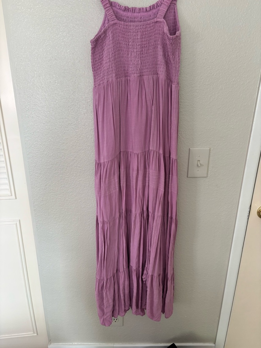 Z Supply Lavender Smocked Tiered Maxi Dress - Picture 4 of 4